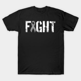 Fight Brain - Gray Tumor Ribbon T-Shirt